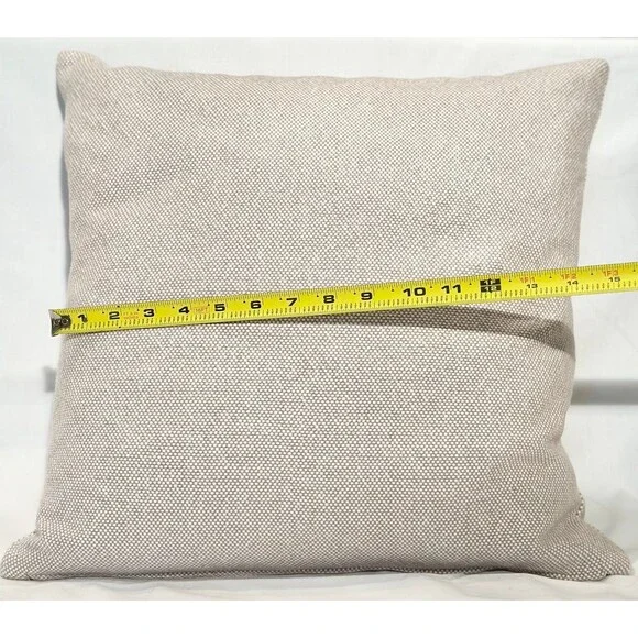 IKEA SANDTRAV Accent Throw Cushion Pillow gray/white, 18x18 zipper closure down - Picture 4 of 4